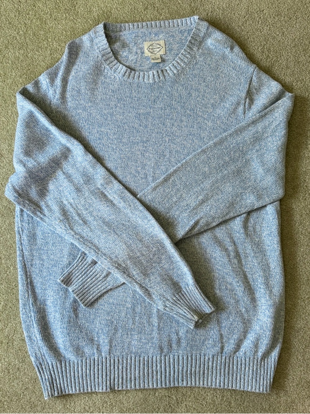 St. John's Bay Heather Light Blue Crewneck Sweater